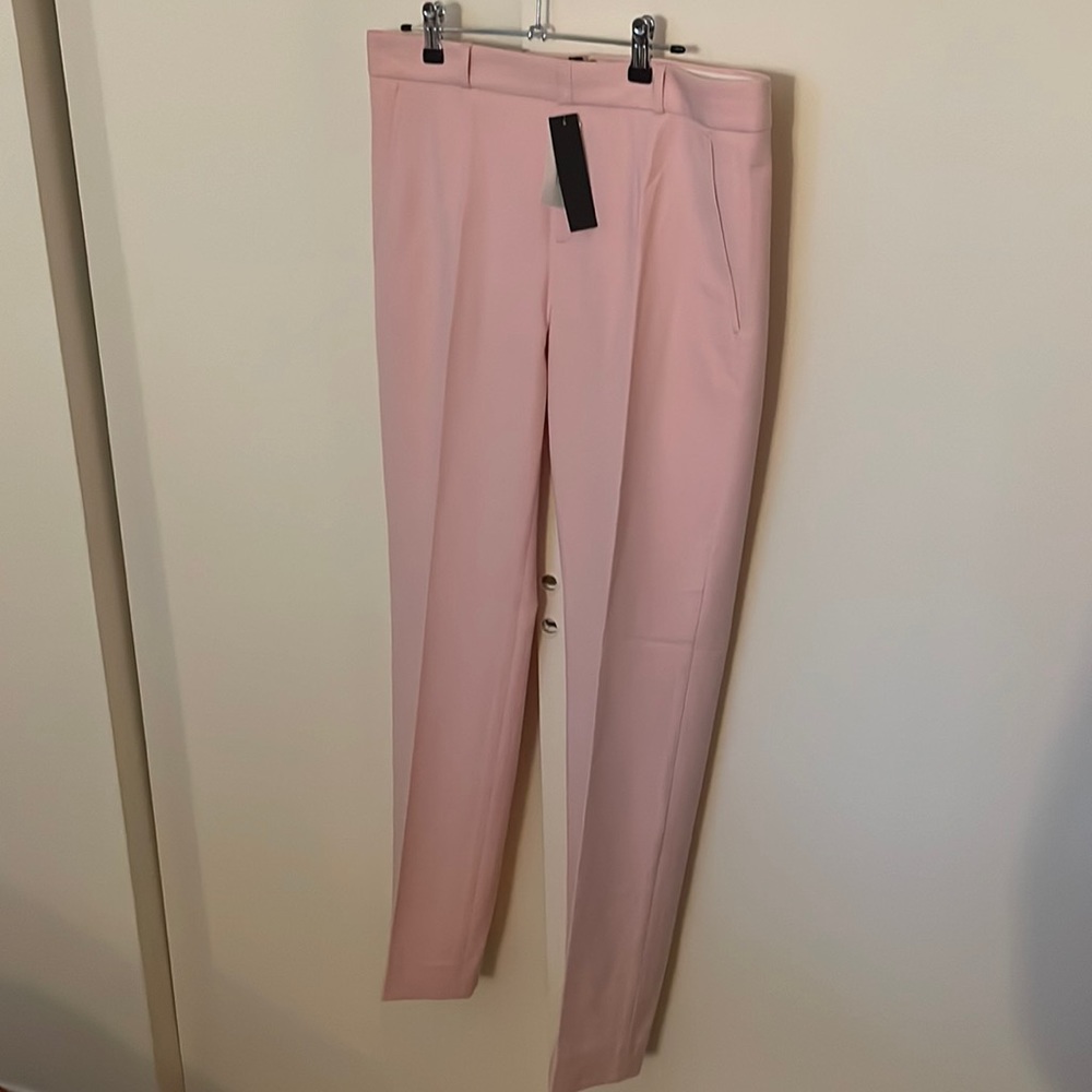 Pink Ryan pants straight leg slim fit stretch
